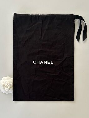 CHANEL Black Cotton Travel Dust Bag, NEW